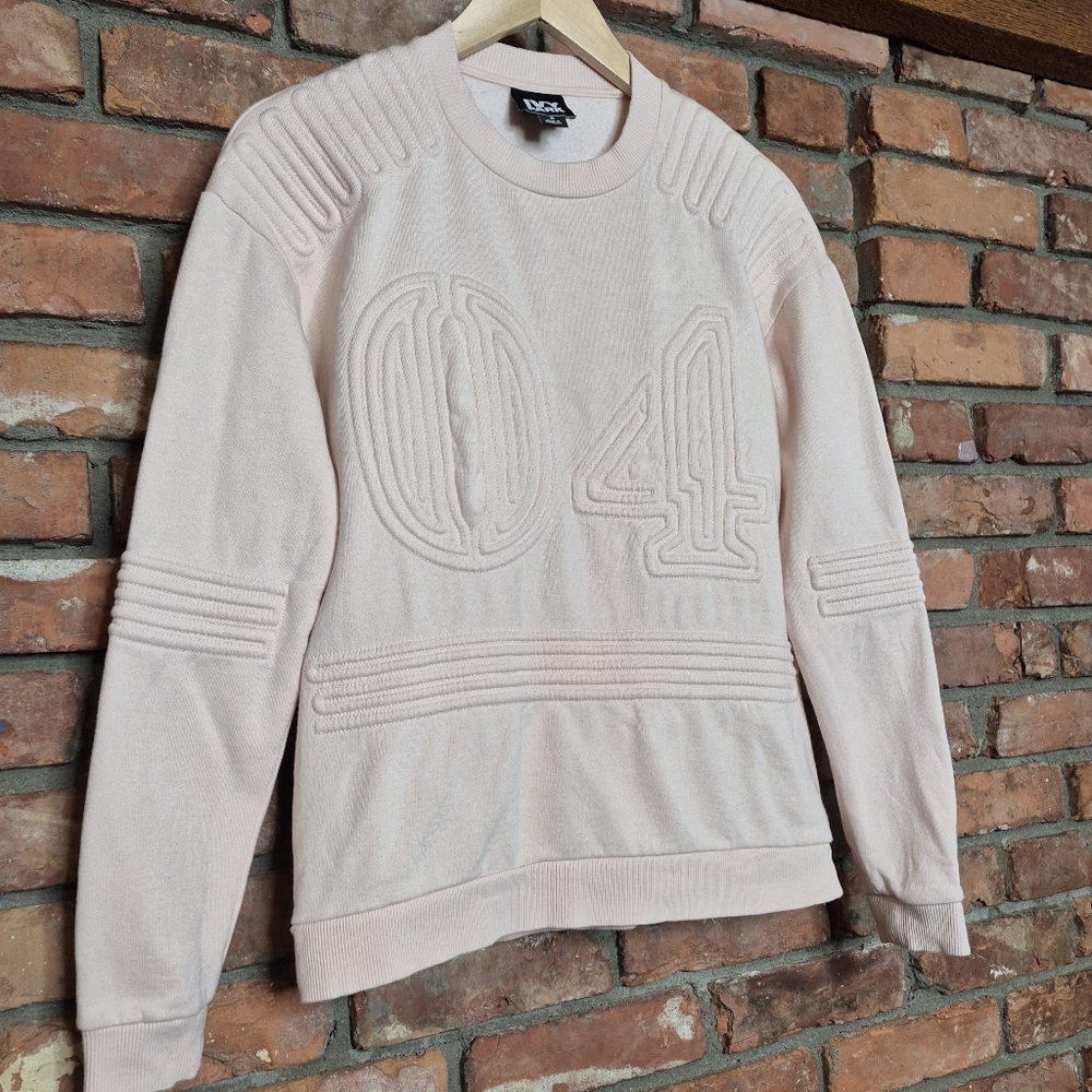 Ivy Park Beyoncé 04 Embossed Sweatshirt Pink Textured Logo Pullover S
